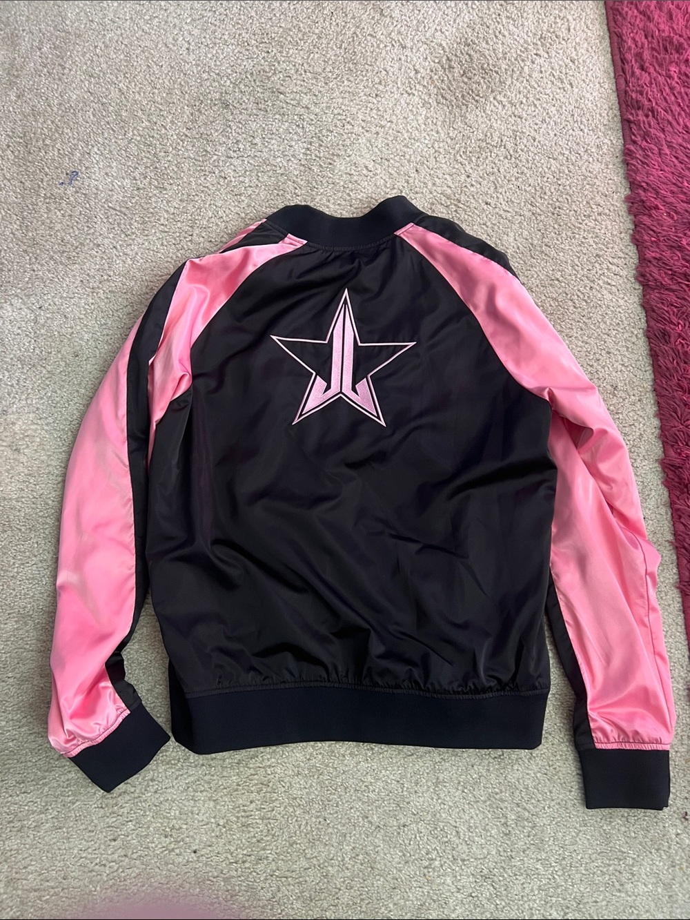 Jeffree star satin bomber jacket